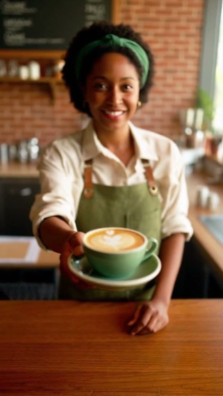 AI-generated visual for the fictional neighborhood café concept